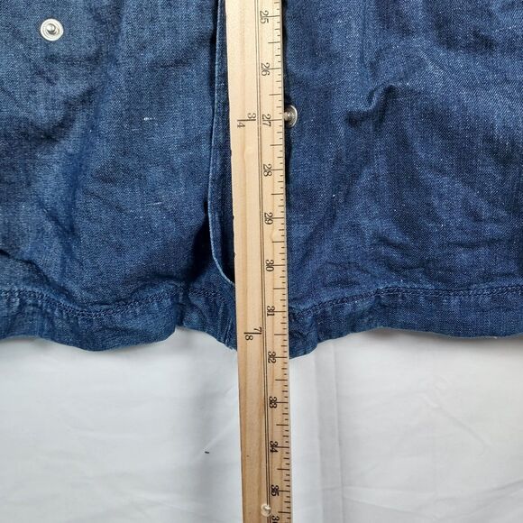 Talbots Plus Denim Utility Jacket 2X Women’s Cotton Hemp Long Sleeve - Picture 5 of 11
